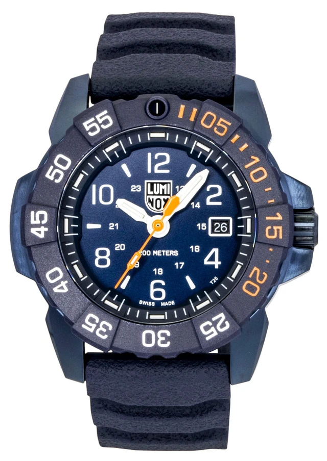 Alt view image 5 of 7 - Luminox Navy Seal Rubber Strap Blue Dial Quartz Diver's XS.3253.CB.NSF.2 200M Men's Watch