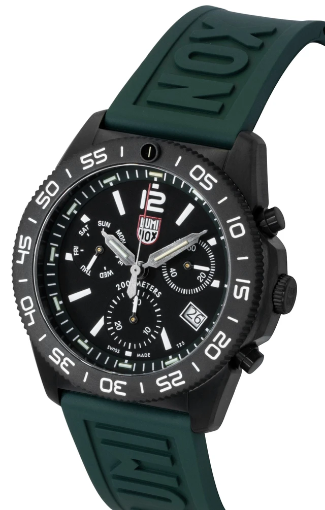 Alt view image 7 of 7 - Luminox Pacific Diver Chronograph Rubber Strap Black Dial Quartz Diver's XS.3147 200M Men's Watch