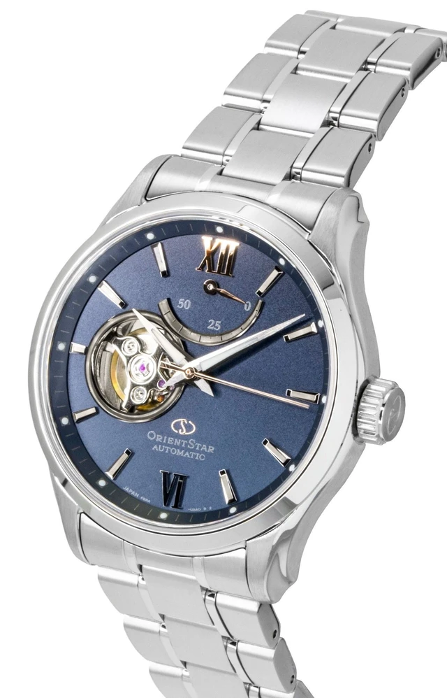 Alt view image 7 of 7 - Orient Star Contemporary Limited Edition Stainless Steel Blue Grey Open Heart Dial Automatic RE-AT0021L 100M Men's Watch