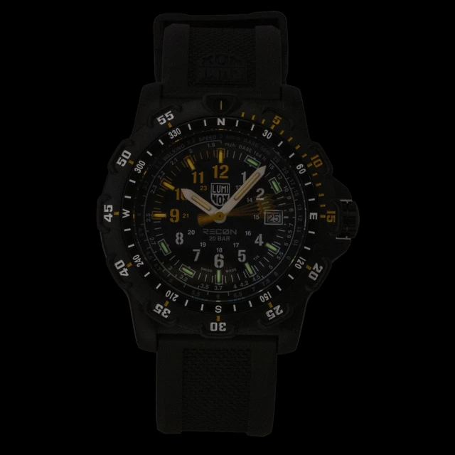 Alt view image 6 of 7 - Luminox Atacama Field Rubber Strap Black Dial Quartz XL.8825.H.2 100M Men's Watch