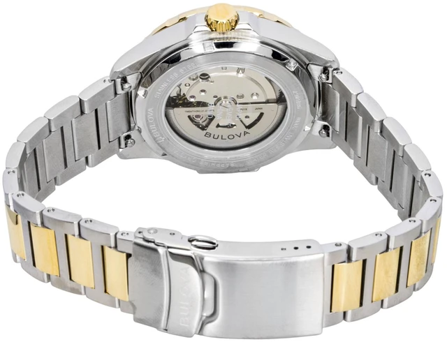 Alt view image 7 of 7 - Bulova 98B467 Mens Marine Star Series B Automatic Watch - Two-Tone/Green