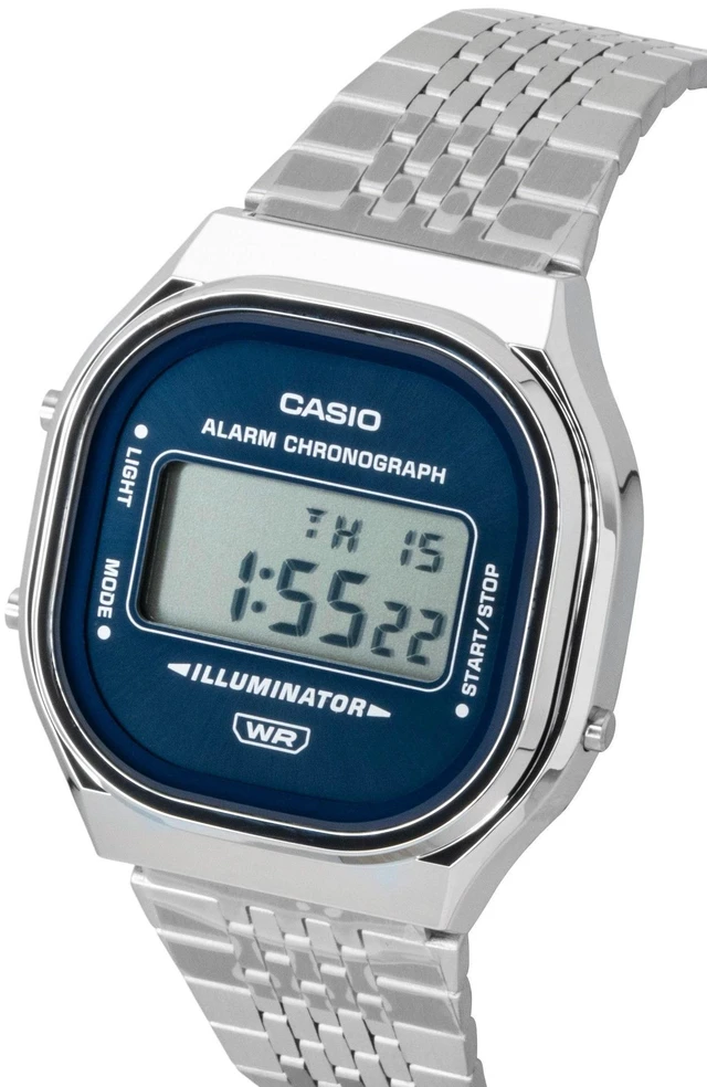 Alt view image 3 of 4 - Casio Digital Stainless Steel Quartz A140WE-2A Unisex Watch