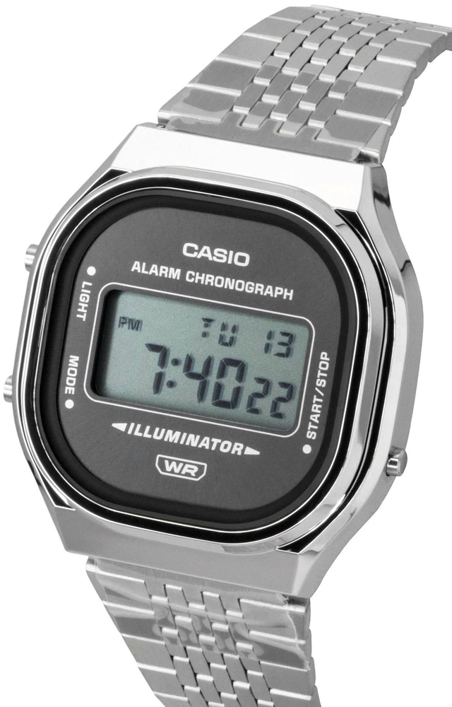 Alt view image 3 of 4 - Casio Digital Stainless Steel Quartz A140WE-8A Unisex Watch
