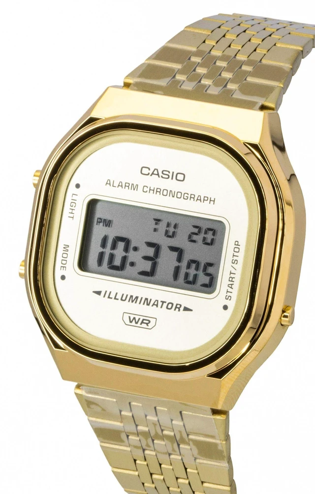 Alt view image 3 of 4 - Casio Digital Gold Tone Stainless Steel Quartz A140WEG-9A Unisex Watch