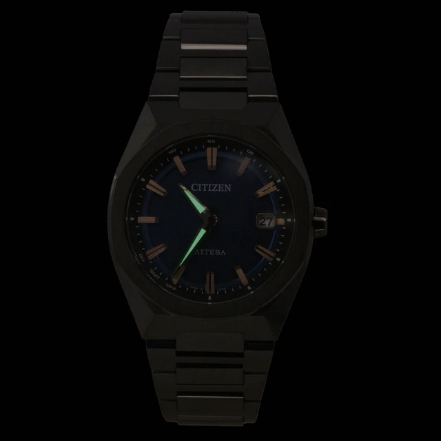 Alt view image 2 of 4 - Citizen Attesa ACT Line Super Titanium Blue Dial Eco-Drive CB3045-61L 100M Men's Watch