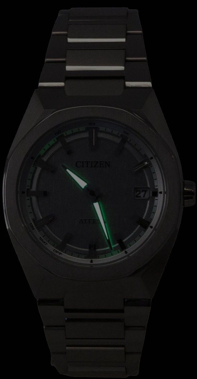 Alt view image 2 of 4 - Citizen Attesa ACT Line Super Titanium Silver Dial Eco-Drive CB3040-56H 100M Men's Watch