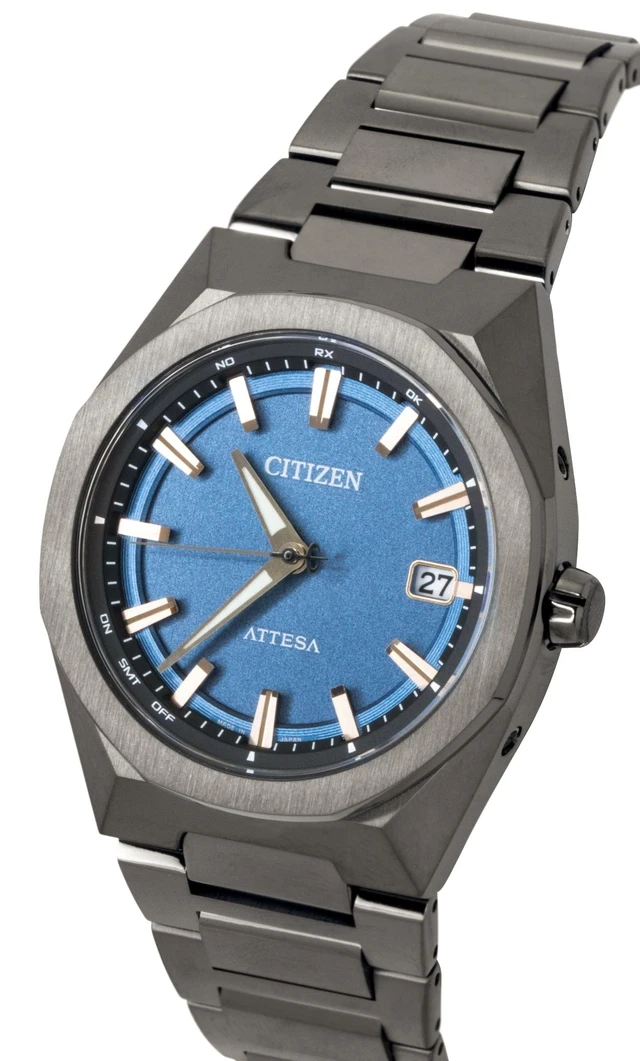 Alt view image 3 of 4 - Citizen Attesa ACT Line Super Titanium Blue Dial Eco-Drive CB3045-61L 100M Men's Watch