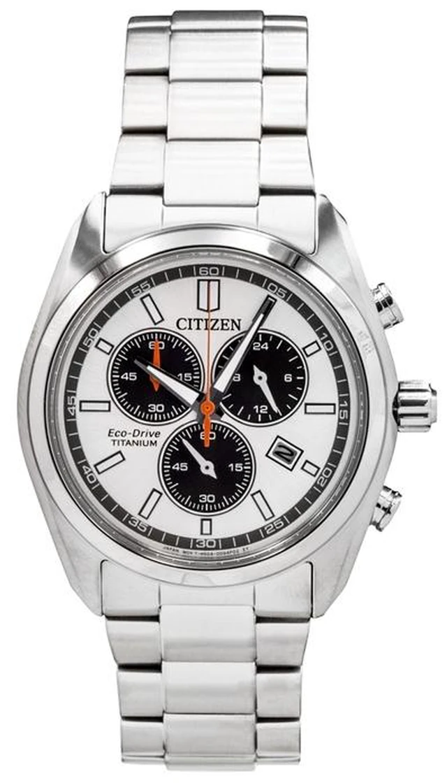 Main image of Citizen Super Titanium Chronograph Silver Dial Eco-Drive AT2590-59A Men's Watch