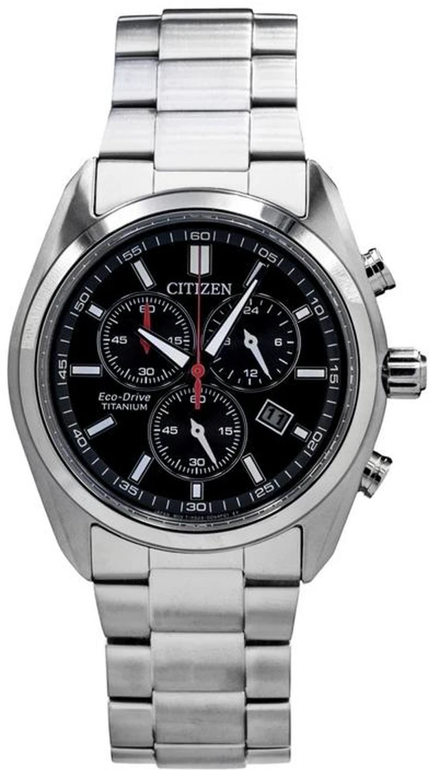 Main image of Citizen Super Titanium Chronograph Black Dial Eco-Drive AT2590-59E Men's Watch