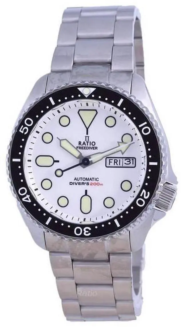 Main image of Ratio FreeDiver White Dial Sapphire Crystal Stainless Steel Automatic RTA109 200M Mens Watch