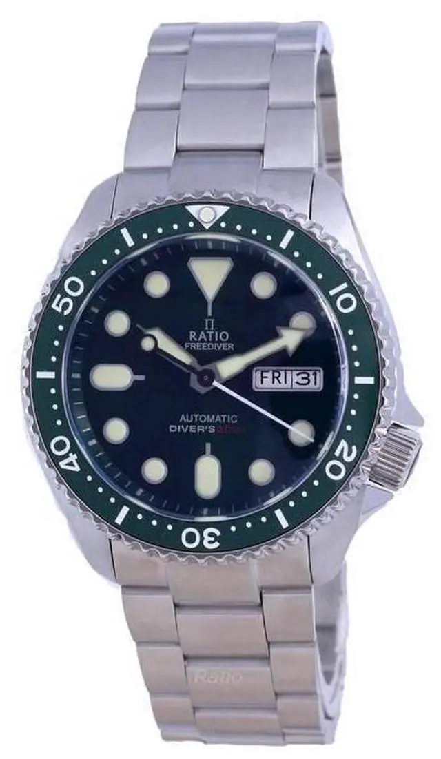 Main image of Ratio FreeDiver Green Dial Sapphire Crystal Stainless Steel Automatic RTA105 200M Mens Watch