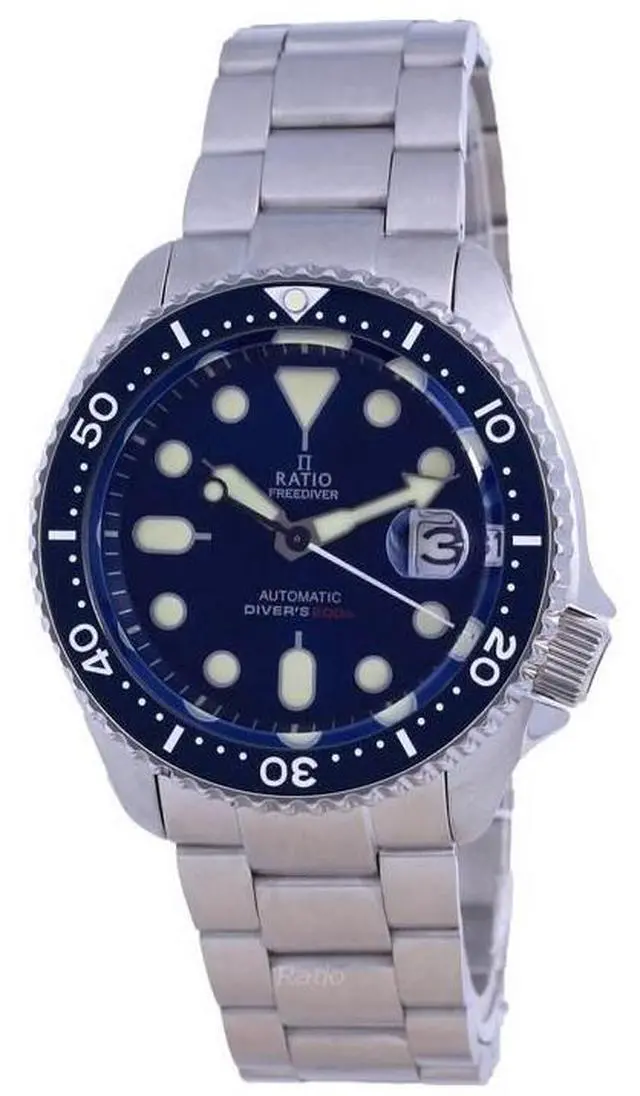 Main image of Ratio FreeDiver Blue Dial Sapphire Crystal Stainless Steel Automatic RTB202 200M Mens Watch