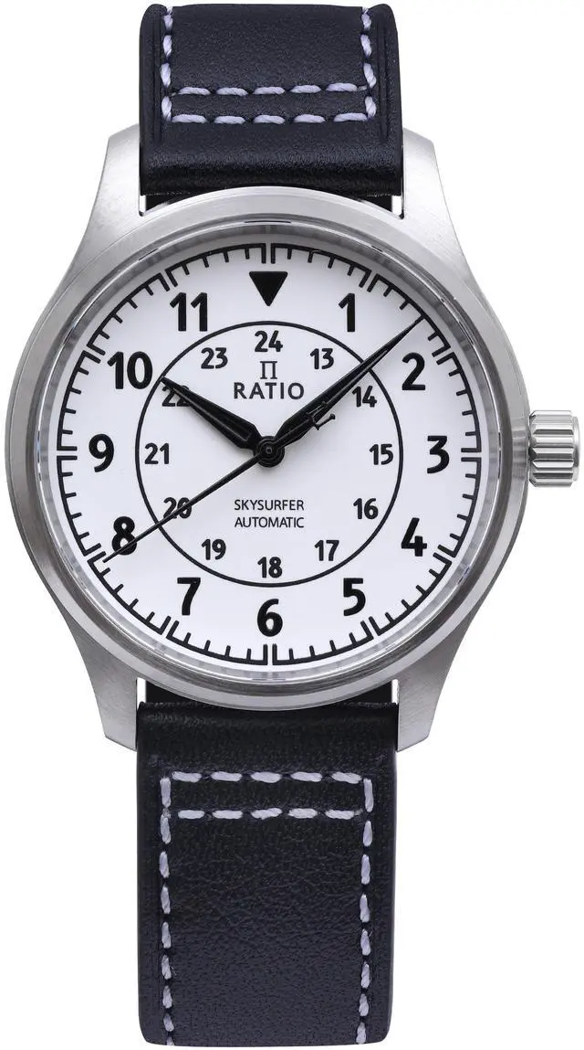 Main image of Ratio Skysurfer Pilot Full Luminous Dial Leather Automatic RTS316 200M Men's Watch