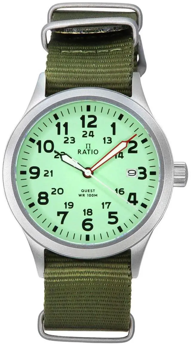 Main image of Ratio Quest Men's Field Watch Sapphire Nylon Strap Quartz RTQ015 100M Lewis And Clark Edition