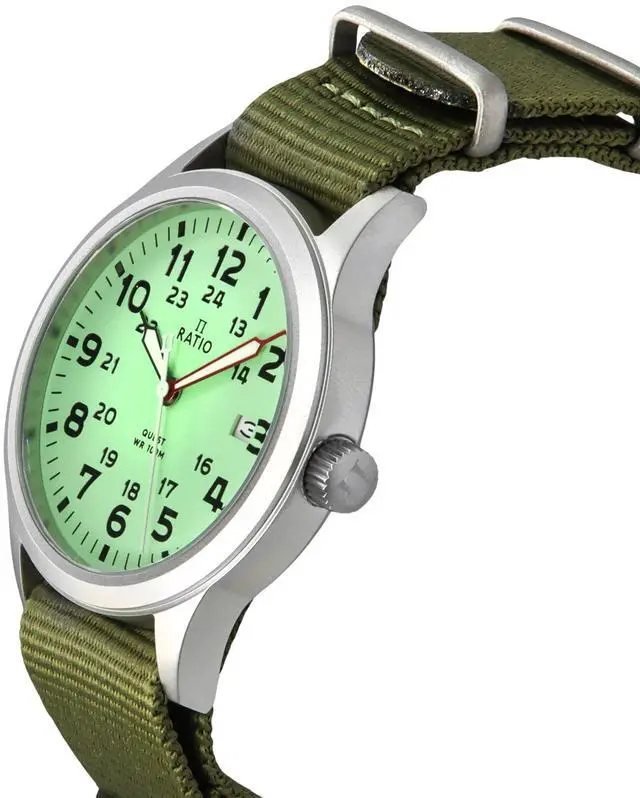 Alt view image 3 of 6 - Ratio Quest Men's Field Watch Sapphire Nylon Strap Quartz RTQ015 100M Lewis And Clark Edition