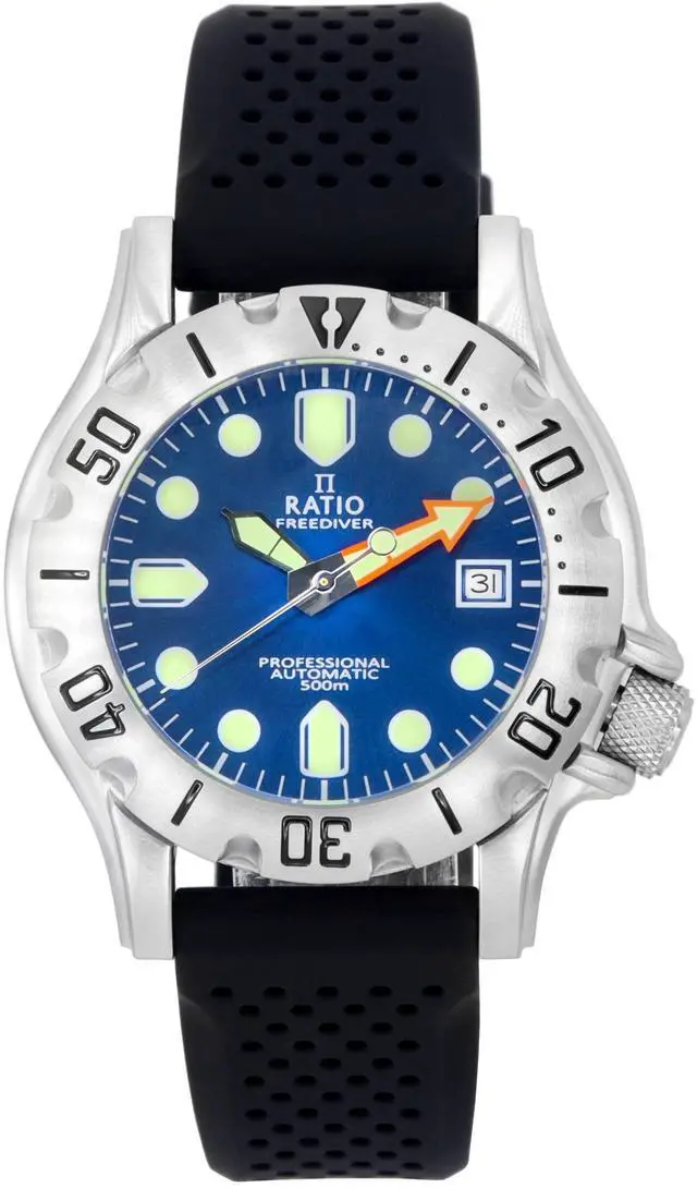 Main image of Ratio FreeDiver Professional Sapphire Crystal Blue Sunray Dial Automatic 21 Jewels RTF013 500M Men's Watch
