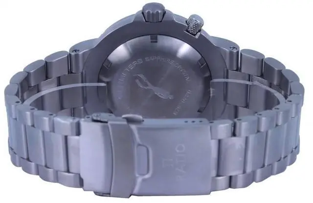 Alt view image 7 of 7 - RATIO FreeDiver Blue Dial Stainless Steel Quartz 1000 Meters Helium-Safe 1050HA93-12V-BLU Mens Watch