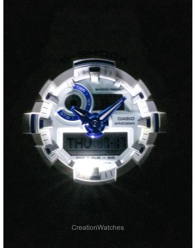 Alt view image 3 of 8 - Casio G-Shock Analog Digital White Dial Quartz Sports Men's Watch GA-700HDS-7A