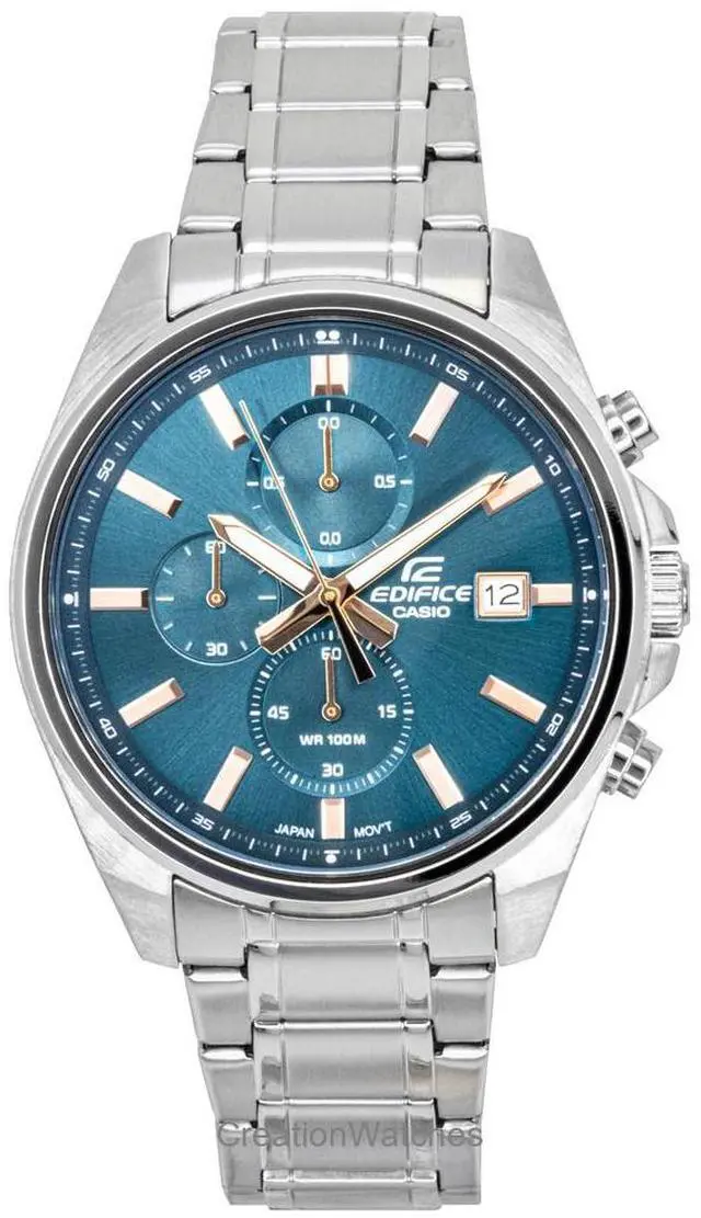 Main image of Casio Edifice Analog Chronograph Turquoise Dial Quartz Men's Watch EFV-610DE-2A