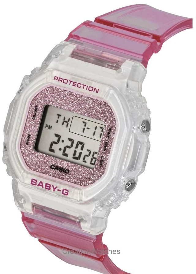 Alt view image 3 of 7 - Casio Baby-G Digital Pink Resin Strap Quartz BGD-565GC-4 100M Women's Watch