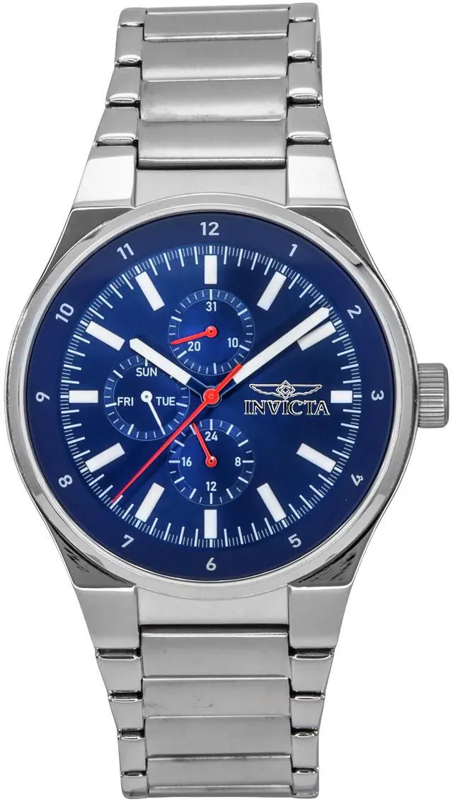 Alt view image 5 of 7 - Invicta Racing Stainless Steel Blue Dial Quartz 47548 Men's Watch