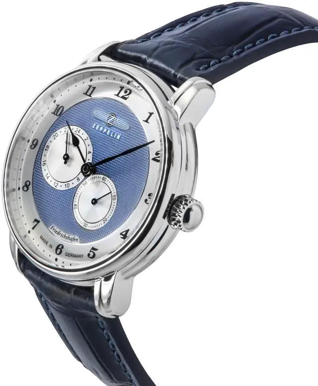 Alt view image 2 of 3 - Zeppelin Friedrichshafen Leather Strap Blue Dial Automatic 85683 Men's Watch