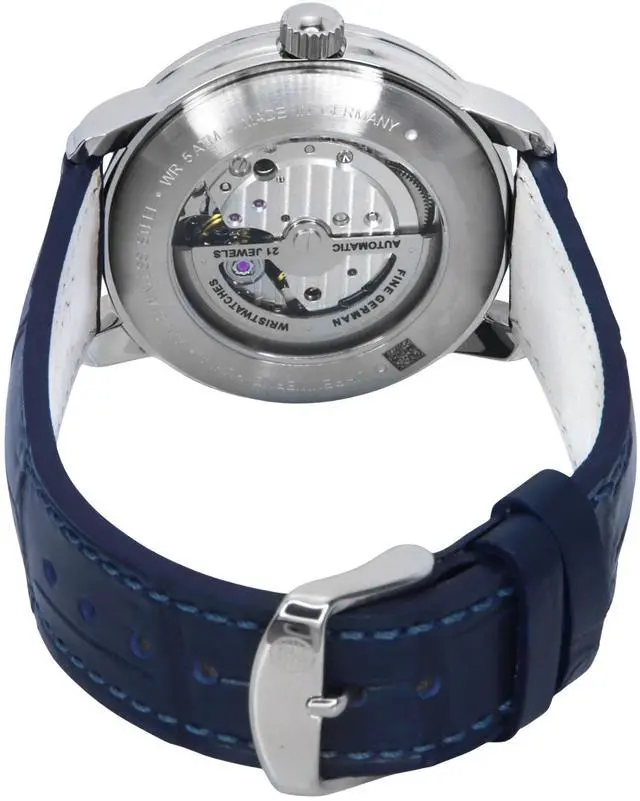 Alt view image 3 of 3 - Zeppelin Friedrichshafen Leather Strap Blue Dial Automatic 85683 Men's Watch
