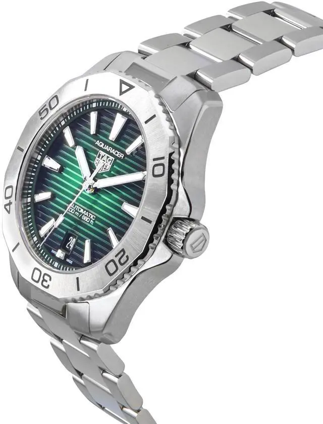 Alt view image 3 of 4 - Tag Heuer Aquaracer Green Dial Automatic Diver's 200M Men's Watch WBP2115.BA0627