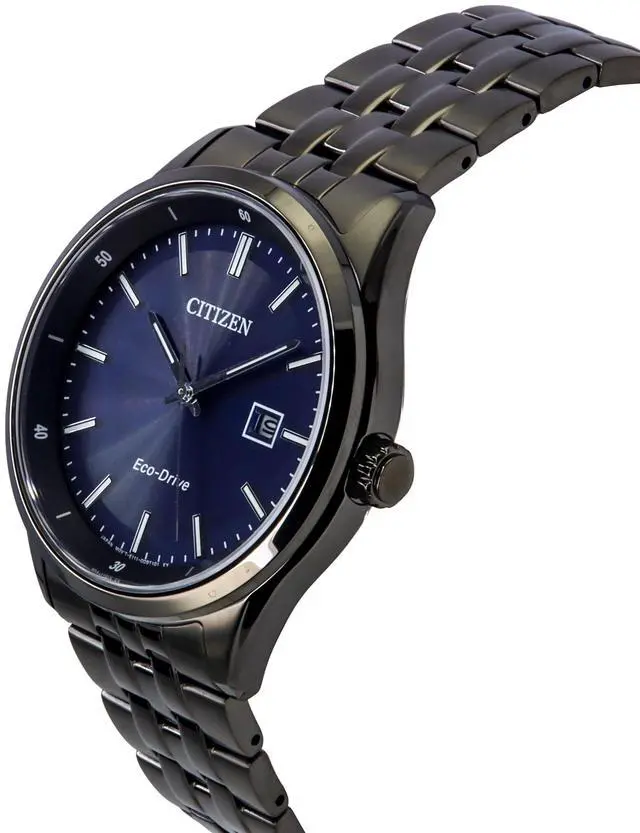 Alt view image 3 of 4 - Citizen Eco-Drive Stainless Steel Blue Dial BM7567-50L 100M Men's Watch