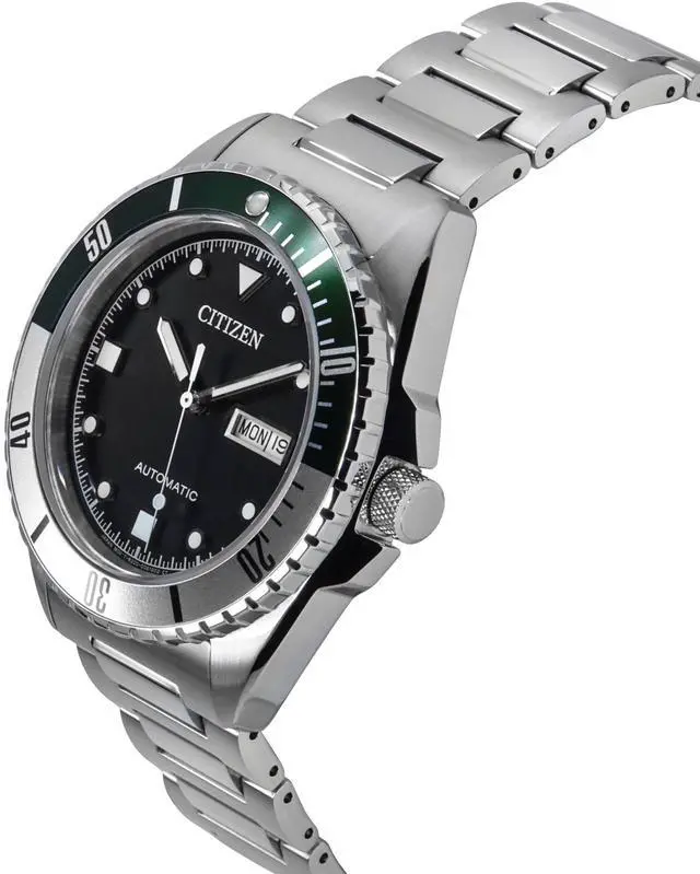 Alt view image 3 of 4 - Citizen Sport Stainless Steel Black Dial Automatic NH7531-50E 100M Men's Watch