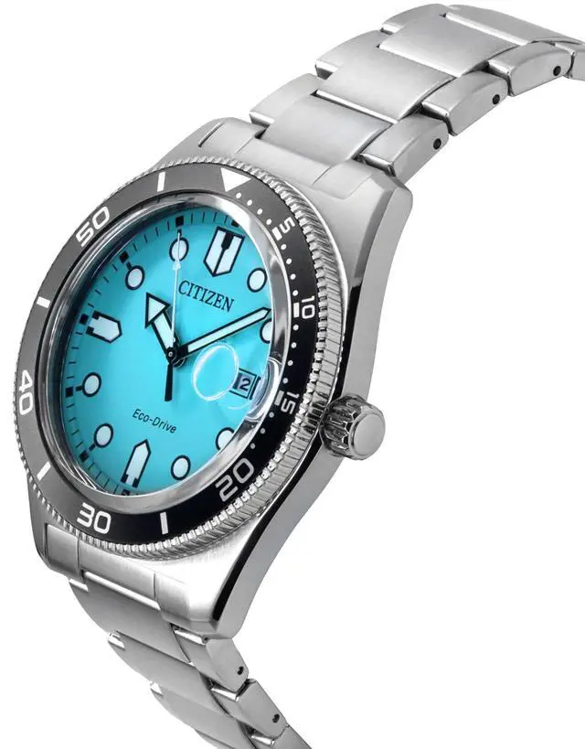 Alt view image 3 of 4 - Citizen Marine Turquoise Dial Sports Eco-Drive 100M Men's Watch AW1760-81W