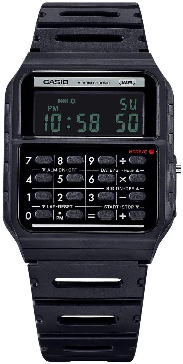Alt view image 5 of 7 - Casio POP Vintage Black Dial Quartz Casual Unisex Watch CA-53WB-1B