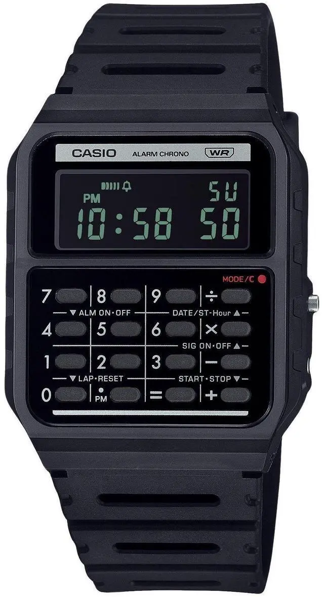 Alt view image 7 of 7 - Casio POP Vintage Black Dial Quartz Casual Unisex Watch CA-53WB-1B