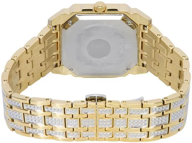 Alt view image 4 of 10 - Bulova Racer Chronograph Leather Strap Black Dial Quartz 98B427 100M Men's Watch