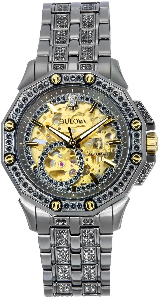 Main image of Bulova Racer Chronograph Leather Strap Black Dial Quartz 98B428 100M Men's Watch