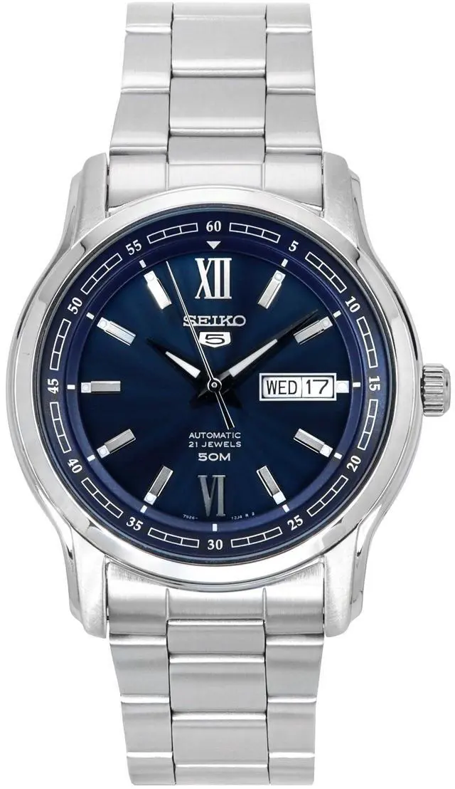Main image of Seiko 5 Analog Stainless Steel Blue Dial Automatic SNKP17K1 Men's Watch