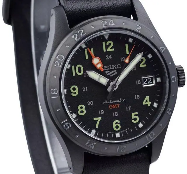 Alt view image 2 of 3 - Seiko 5 Sports Black Dial Automatic 100M Men's Watch SSK025K1