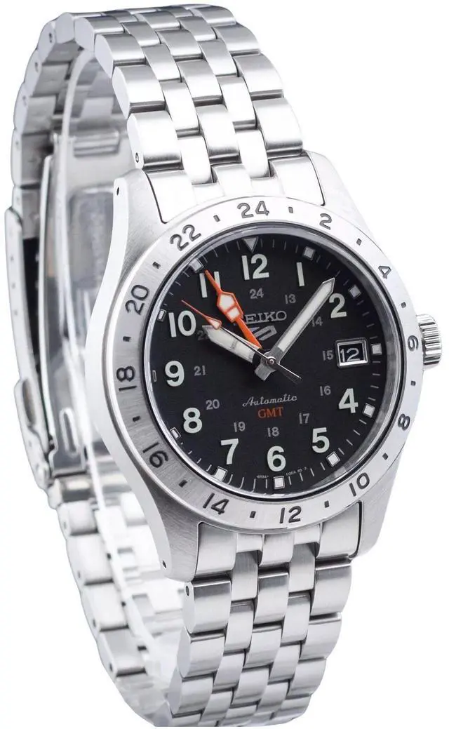 Alt view image 3 of 3 - Seiko 5 Sports Black Dial Automatic 100 Men's Watch SSK023K1