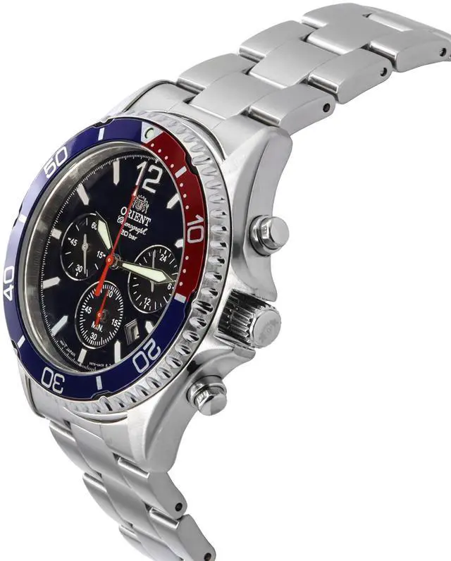 Alt view image 3 of 4 - Orient Black Dial Solar Diver's 200M Men's Watch RA-TX0201L10B