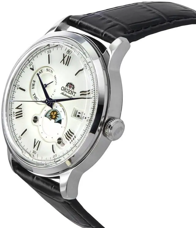 Alt view image 2 of 3 - Orient Bambino 9 Sun And Moon Automatic Men's Watch RA-AK0802S10B RA-AK0802S30B