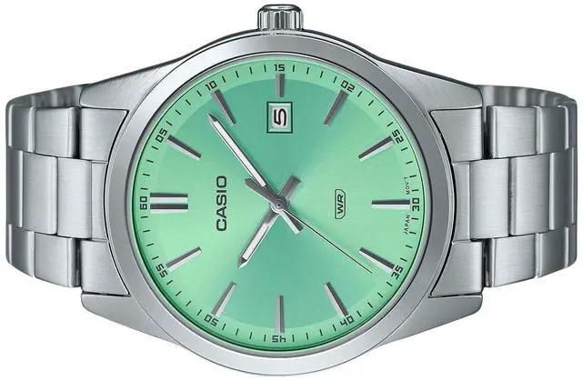 Alt view image 3 of 3 - Casio Standard Analog Mint Green Dial Dress Quartz Men's Watch MTP-VD03D-3A2