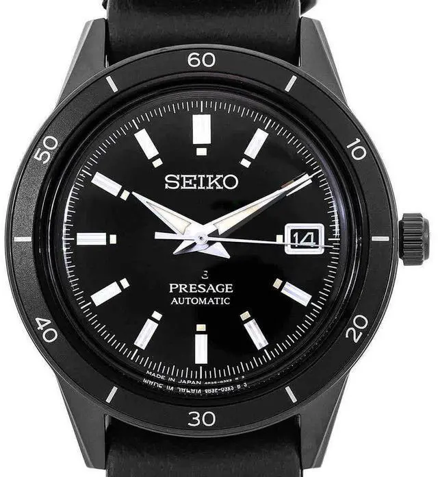 Alt view image 3 of 5 - Seiko Presage Style60s Black Dial Automatic SRPH95 SRPH95J1 SRPH95J Men's Watch