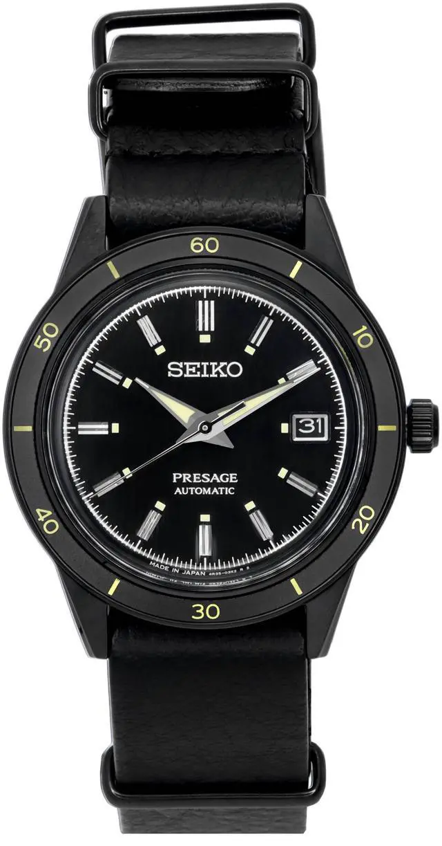 Main image of Seiko Presage Style60s Black Dial Automatic SRPH95 SRPH95J1 SRPH95J Men's Watch