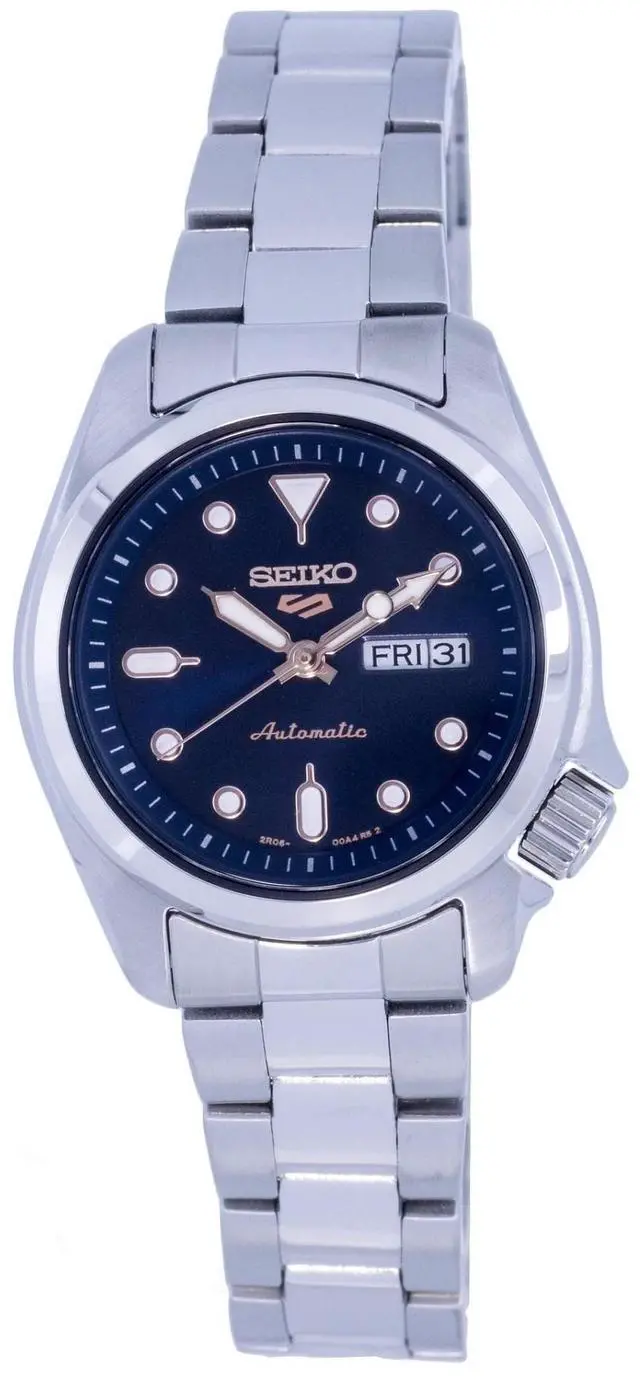 Main image of Seiko 5 Sports Automatic Stainless Steel Blue Dial SRE003K1 100M Women's Watch