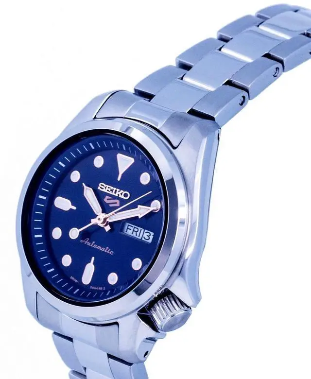 Alt view image 3 of 4 - Seiko 5 Sports Automatic Stainless Steel Blue Dial SRE003K1 100M Women's Watch