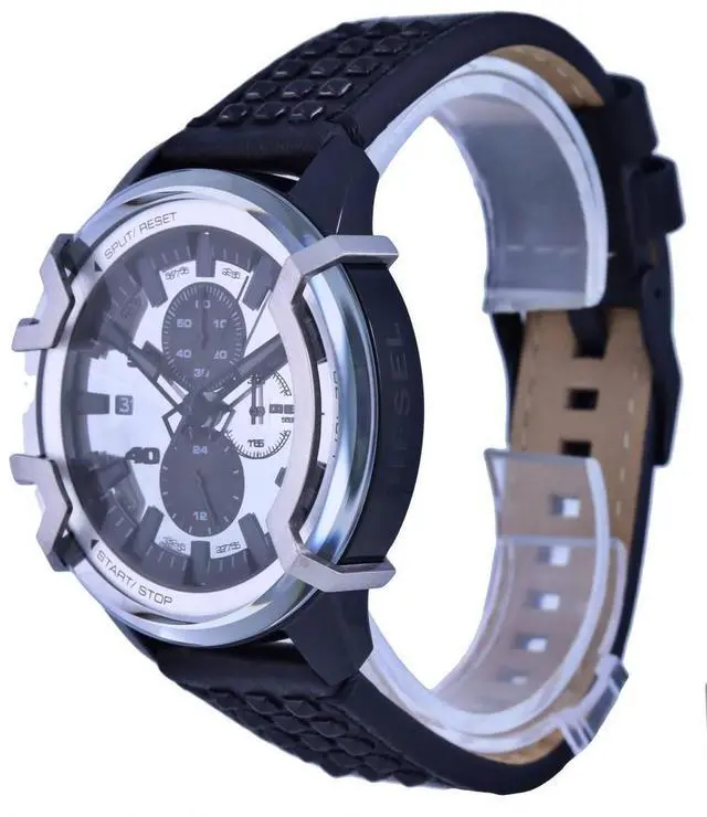 Alt view image 2 of 3 - Diesel Griffed Chronograph Leather Quartz DZ4571 Men's Watch