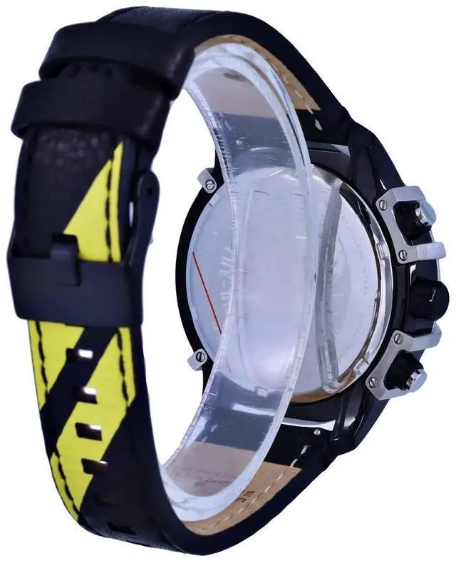 Alt view image 3 of 3 - Diesel Griffed Chronograph Leather Quartz DZ4571 Men's Watch