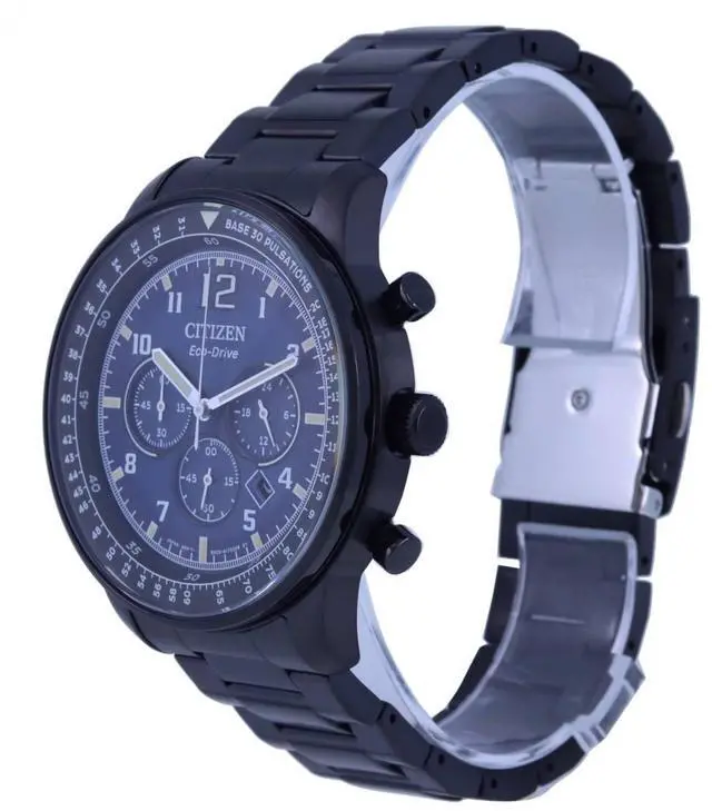 Alt view image 3 of 4 - Citizen Chronograph Blue Dial Eco-Drive CA4505-80M 100M Men's Watch