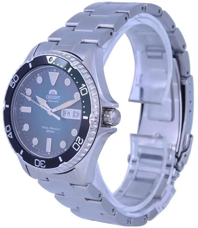 Alt view image 10 of 11 - Orient Men's Automatic Mechanical Watch with Steel Strap, 20 Bar Waterproof Men's Watch, Fashion Casual Sporty Luminous Men's Watch, Green