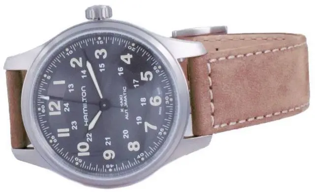 Alt view image 6 of 6 - Hamilton Khaki Field Automatic Titanium Black Dial H70545550 100M Men's Watch